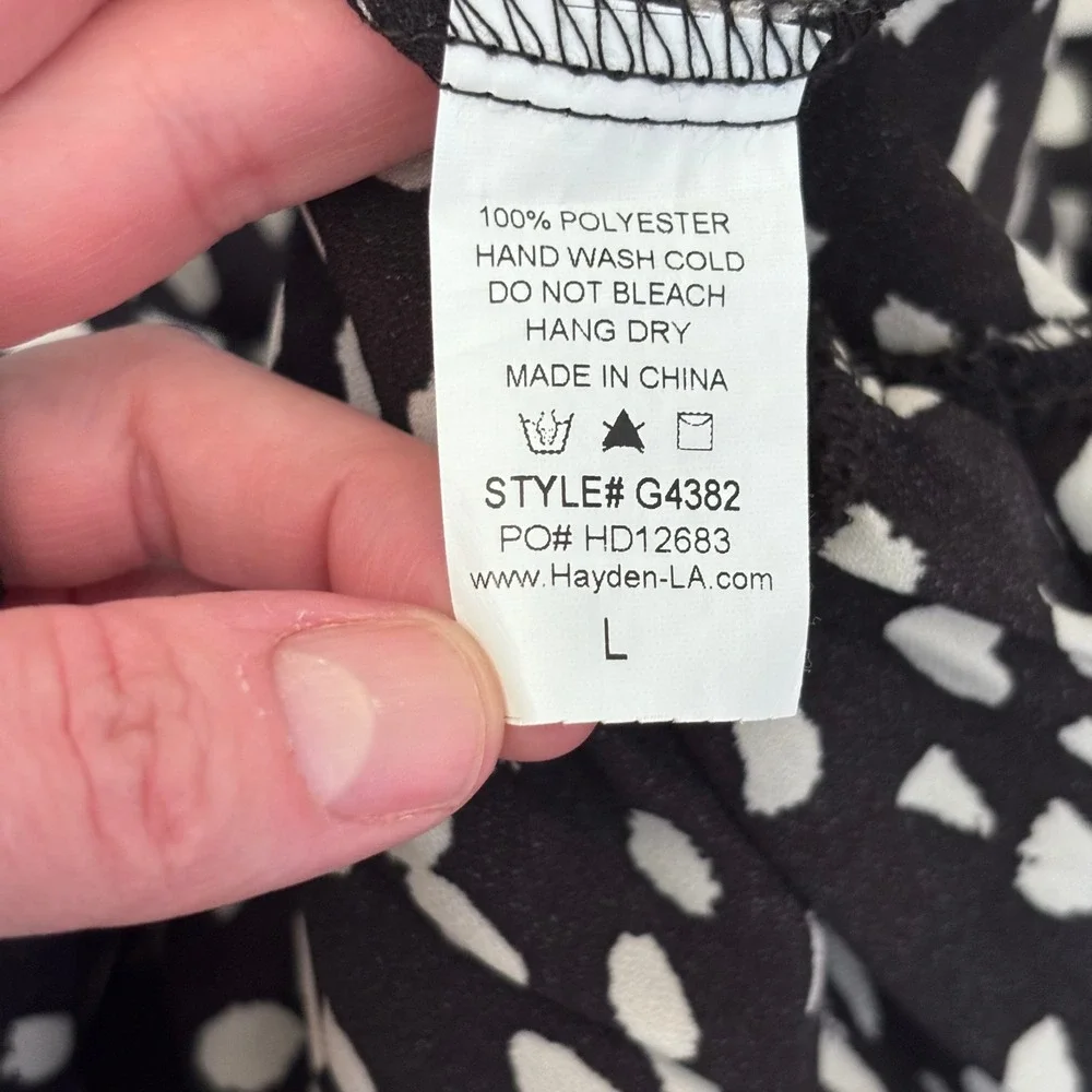 Hayden Girls Babydoll Dress Large Dalmatian Tiered Asymmetric Ruffles Flowy‎